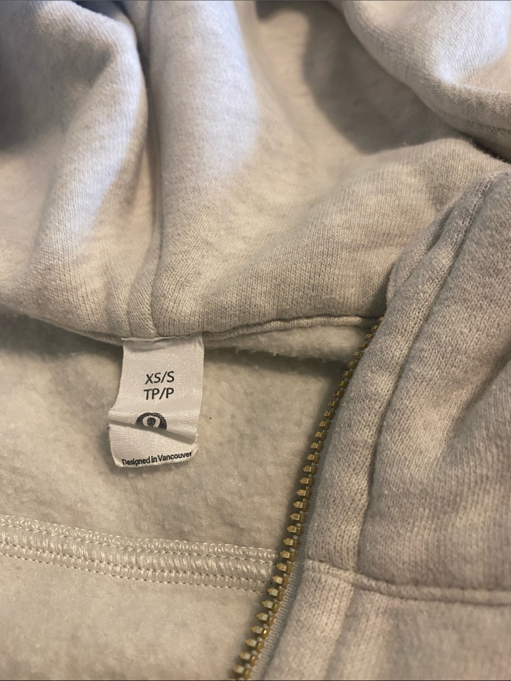 lululemon athletica Light Gray Quarter-Zip Hooded Sweatshirt - Picture 2 of 3